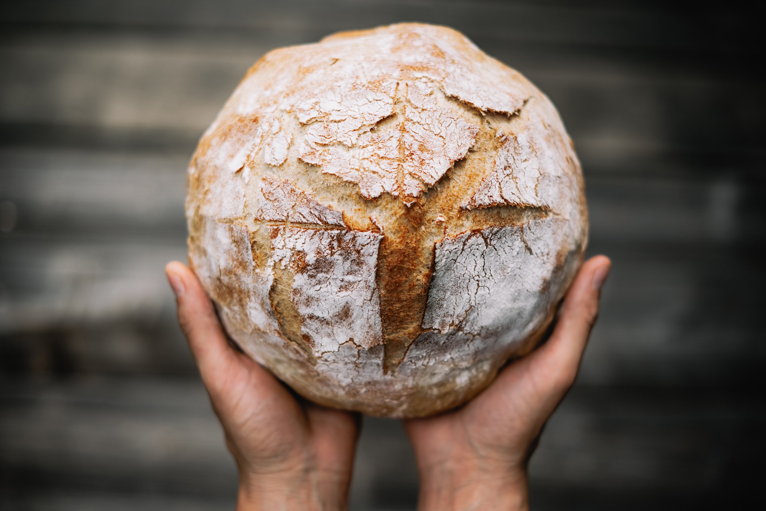 Traditional leavened sourdough bread